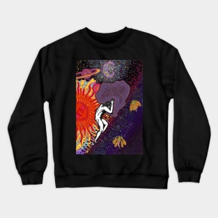 PSYCHEDELIC TRIPPY HORROR VACUI MYTH OF SISYPHUS - full colour Crewneck Sweatshirt